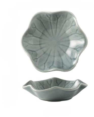 CavspkArt 1Pcs Ceramic Jewelry Dishes, Decorative Trinket Trays, Small Ring Dishes, Trinket Key Trays, Jewelry Trays, Jewelry Plates, Key Bowl, Ceramic Trinket Dish Gift for Women and Girls (Grey)