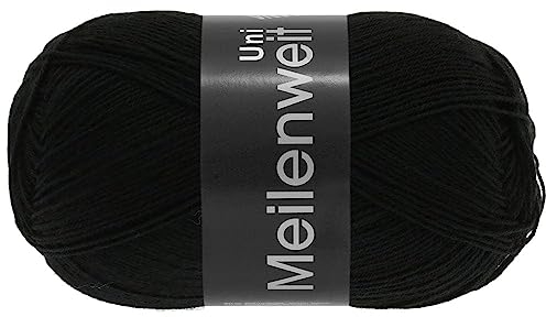 LANA GROSSA Meilenweit 100 | Sockenklassiker, uni und bedruckt, waschmaschienenfest | Handstrickgarn aus 80% Schurwolle & 20% Polyamid | 100g Wolle zum Stricken & Häkeln | 420m Garn FB1106
