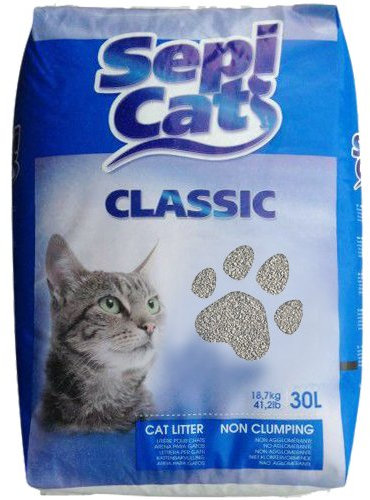Sepicat Classique légère Non Litière agglomérante pour Chat, 30 l