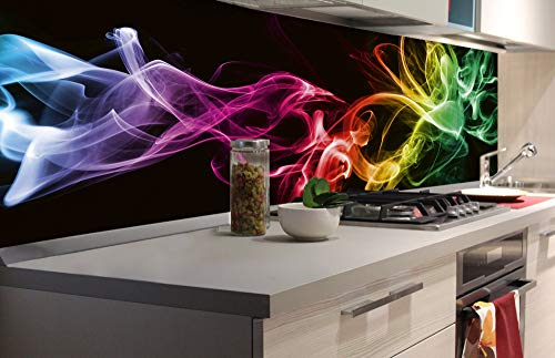 Dimex Küchenrückwand Folie selbstklebend SCHWARZER Rauch | Klebefolie - Dekofolie - Spritzschutz für Küche | Premium QUALITÄT - Made in EU | 180 cm x 60 cm