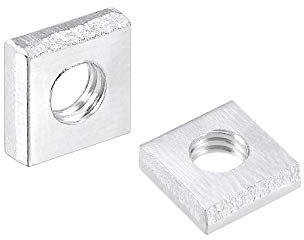 sourcing map Square Nuts, M3x6mmx2mm Zinc-Plated Metric Coarse Thread Assortment Kit, 100 Pcs