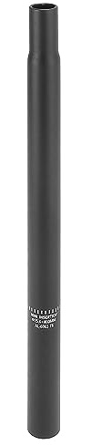 X AUTOHAUX 25.4x400mm Bicycle Seat Post Aluminum Alloy without Scale Mark Black