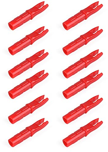 ELONG OUTDOOR 30Pcs Arc Flèche Nock, Portable Arc Flèche Encoche Insert Queue Tir À l'arc Accessoire pour 6mm Shaftment, Accessoires de tir à la Chasse