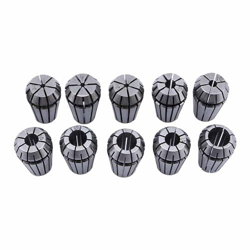 10 Uds ER16 1 10mm, Er16 Collet Er16 Juego de Pinzas Métricas Juego de Pinzas de Resorte para Máquina de Grabado CNC Y Herramienta de Torno de Fresado Pinzas de Grabado de Sujeción