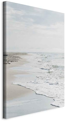murando - Tableau acoustique panneau insonorisant 40x60 cm - Impression sur toile avec cadre – Art décoratif moderne maison salon chambre - Mer océan sable c-B-0646-b-a