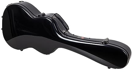 Crossrock Torres CRF2020CTBK - Maletín para Guitarra de Concierto, 100% Fibra de Vidrio, rígida, con Compartimento para Accesorios, Correas de Mochila, candado TSA, Color Negro