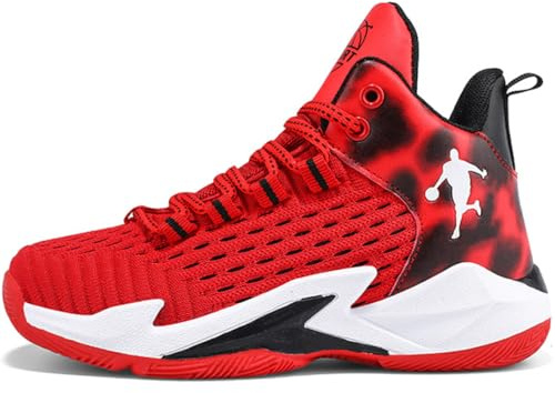 WOWEI Zapatillas de Baloncesto para Niños Moda Calzado de Baloncesto para Niño Zapatillas Aire Libre Deportivas Calzado Deportivo para Correr Ligeras Zapatos de Running (CXB-A28, 31EU)
