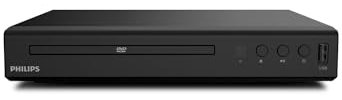 Philips TAEP200 DVD Player für Fernseher mit HDMI Kabel 1,5M - Blu Ray Player für Nahezu alle Disc-Formate - HDMI Anschluss - USB Media Link - Schwarz