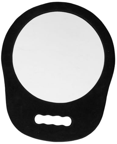 Beatifufu Espejo De Mano De Salón y Peluquería Marco De Espuma Anticaídas, Tamaño Mediano, para Uso Profesional y Personal, Adecuado para Maquillaje y Peinados, Cómodo y Resistente