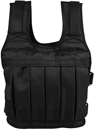 SustVita Chaleco de acondicionamiento físico de servicio pesado, chaleco ponderado de 50 kg para entrenamiento de fuerza, chaleco de peso de ejercicio para adultos para adultos