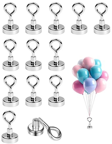 MenYiYDS 12 soportes para globos – helio para globos, pesas magnéticas, pesas reutilizables fiestas, bodas, cumpleaños y Navidad