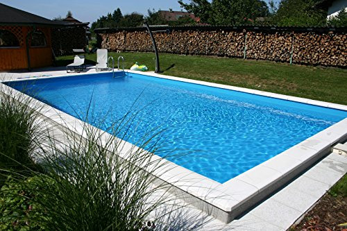 Styropor Schwimmbecken Set rechteckig inkl. Sandfilteranlage Lugano 700 x 350 x 150 cm Tiefbeckenleiter