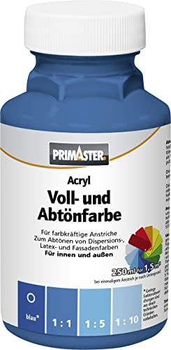Primaster Voll- und Abtönfarbe 250ml Blau Matt Acryl Dispersionsfarbe