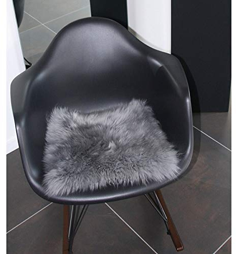 HEITMANN Sitzkissen quadratisch eckig echtes Lammfell 44 x 44 cm (grau)