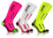 sesto senso 3 Paar Kompressionsstrümpfe Sport Damen Herren Unisex Bunt Hohe Sportsocken Laufsocken Rosa Gelb Weiß 39-42 3 pack PWY