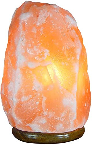 Clossy London Healing IONES - Lámpara terapéutica natural de sal de roca de cristal rosa del Himalaya, naranja (rosa, 3-5 kg, 17-22 cm)