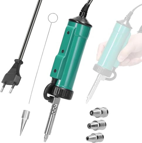 Weytoll Pompa Dissaldante Elettrica 40W, dispositivo elettrico doppio uso per la rimozione dello stagno dell'assorbitore di stagno elettrico a calore rapido