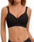 SERSARY Damen BH Große Größen Komfort Vollschalen Entlastungs BH Ohne Bügel Klassische BHS für Große Brüste Starker Halt Schalen Bra mit Verlängerte Soft Bügelloser Glatter Bralette,Schwarz,XL
