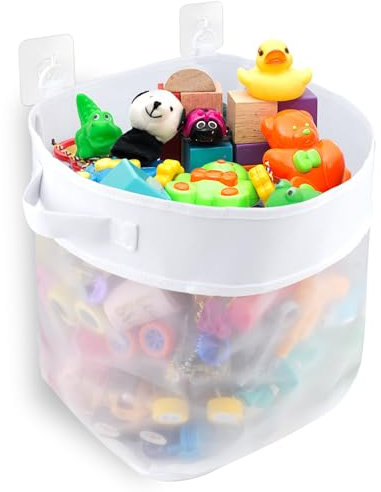 Deepton Badespielzeug Aufbewahrung, Mesh Netz Tasche, 4.15 Gallonen Fassungsvermögen, Modern, Minimalistisch, Neutral