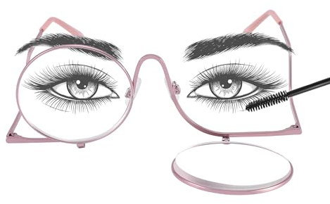 JOOX Kosmetikbrille, rotierendes Glas, Augen-Kosmetikbrille für Frauen, Kosmetik-Lesebrille, vergrößert die Augen-Details.