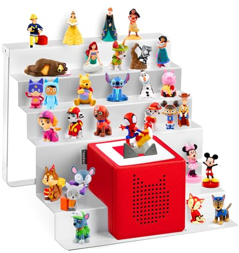 ACEPRUT for Tonies Storage Shelf Magnetic, Large Metal Tonies Shelf for Toniebox and 20-50 Tonie Figures Characters, Figurine Display Shelf for Kallax Storage Cubes Insert