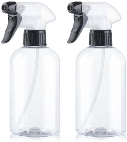 KREMORV Sprühflaschen 300ml Wassersprühflasche BPA freies Verstellbare Sprühkopf nachfüllbare Sprühflasche für Bewässerung pflanzen, Haustiertraining, Küchenreinigung