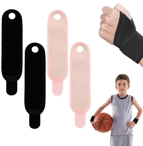 VOOSFSIE 4 Pièces Palm Support Orthèse élastique de Poignet, bandages de poignet réglables pour enfants, Respirant Attelle de Poignet pour le fitness, le sport et les activités quotidiennes