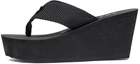 Rocket Dog Diver Damtoffel, kilklackad flipflop-sandal med komfortskum