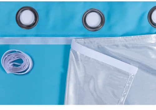 Moondream ThermActiv® Thermofutter Winter+Sommer für Vorhänge | Isolierung Kälte+Hitze | EU Herstellung | Befestigung via Klettband | Grau MC8011 | 135B x 240H cm