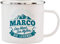History & Heraldry Echter Kerl - Emaille Becher Marco - individuelle Tasse mit Name und Spruch