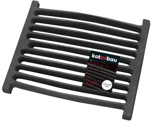KOTARBAU Kaminrost 23 x 20 cm Kaminofen Ascherost Tafelrost Rost Ofengitter Kamin Ersatzteile Zubehör Gussrost Ofenrost Grillkamin Eckig