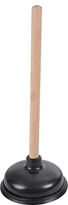 Sanixa Abflussreiniger mit Holzstiel, 13,5cm Gummi-Saugglocke – Effektiv für WC & Waschbecken Pömpel gegen Wc Verstopfung und verstopftes Spülbecken