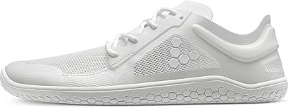 Vivobarefoot Primus Lite III Mens Barefoot Shoes | Build Strength, Balance & Mobility | Lightweight for Training & Running | Wide Fit Grounding Shoes | Vegan Bright White