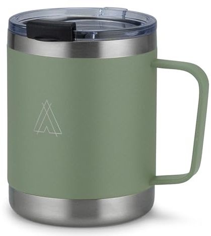 Campo Libre. Tito I Edelstahl Thermotasse 350ml mit verschließbarem Deckel I Thermobecher Kaffee to go I Thermosbecher I Thermobecher mit Henkel Kaffeebecher to go thermo I Thermos Kaffeebecher