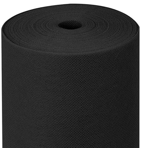 GreenFyA Rollo de Mantel de Mesa Novotex/Newtex/TNT de 1,20x50m con Precorte a 40cm Desechable Ideal para Restaurantes y Eventos. (Negro)
