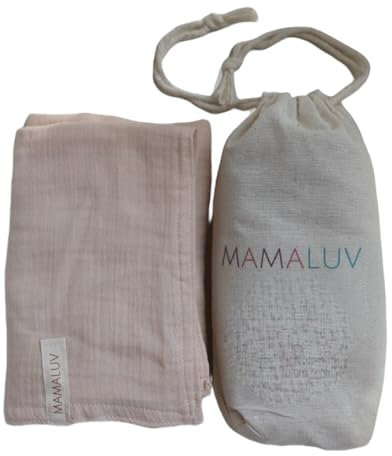 MAMALUV Muslin Stilltuch, Baumwolle Stilltuch mit Verstellbarer Privatsphäre, Bogen HalsausschnittSitz, Weich, Atmungsaktiv, Stilvoll für Mama & Baby Komfort, Beige (Beige)