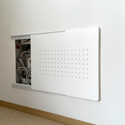Copri Quadro Elettrico Copertura Scorrevole per Quadro Elettrico con Guida Autoadesiva, Copertura Decorativa per Scatola del Contatore Elettrico Extra Sottile, Copertura per Scatola dei Fusibili per(W
