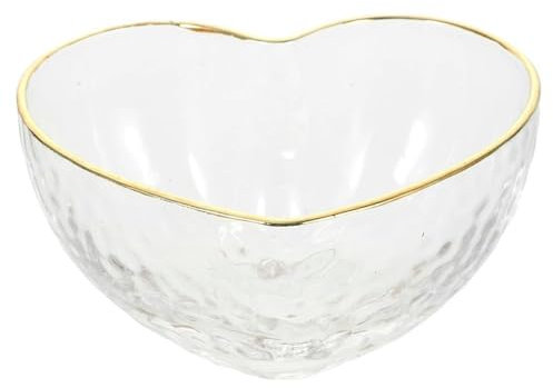 Ciotola in vetro a forma di cuore, piatto da portata trasparente, piatto di frutta a forma di cuore, vassoio multiuso per caramelle, vassoi irregolari per caramelle, semplice ciotola per la colazione