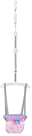 Bright Starts Door Bouncer Purple Paradise Door Jumper, Travel Jumperoo for Babies 6 to 12 Months or Up to 26 Pounds