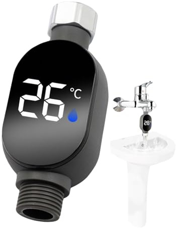 Duschthermometer Schluss Mit Raten - Sofortige Temperatur, Duschtemperaturanzeige - Wassertemperaturmesser, Wasserdichtes Badezimmer-Zubehör Für Küche, Wohnung, Hotel, Zuhause, Haushalt