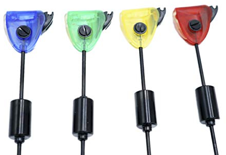 Carpon® Bissanzeiger Swinger Set Serie für Karpfenangeln 4pcs im Fall Rote Blaue gelbe grüne Farbe (4 Swinger LED Modell 2)