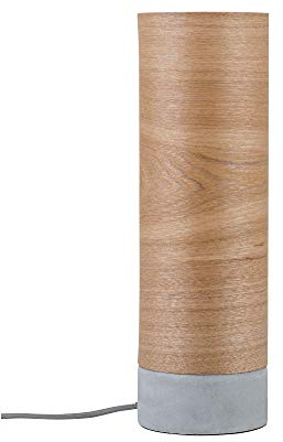 Paulmann 79664 Neordic Tischleuchte Skadi max. 1x20W Tischlampe für E14 Lampen Nachttischlampe Holz/Grau 230V Holz/Beton ohne Leuchtmittel