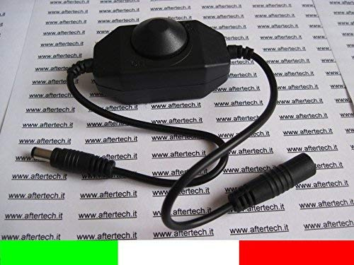 Aftertech® DIMMER POTENZIOMETRO PER LED STRIP STRISCIA 12V 8A REGOLATORE LUMINOSITA` B6D7