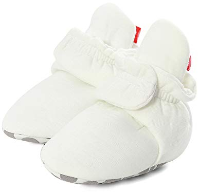 LACOFIA Baby Jungen Mädchen Winter Krabbelschuhe Baby rutschfest Weiche Sohle Slipper Stiefel Weiß 0-6 Monate