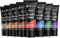 INK LAB Metallic Acrylic Paint Set 8 Colors Metallic Paints Non Toxic for Artists Beginners Rocks Crafts Canvas Wood Painting, Rich Pigment & No Fading, 75ml/Tubes