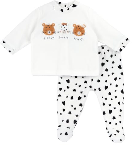 Chicco Coprifasce E Ghettina In Ciniglia, Pigiamino per bambino e neonato Unisex - Bimbi 0-24, Bianco (4), 3 mesi