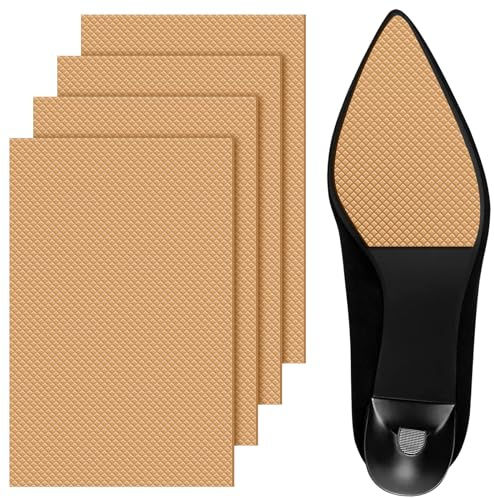 Flintronic 4 st halkfria sulskydd, självhäftande halkfria skogrepp, häl brusreducerande klistermärken, gör-det-själv-formad sula för höga klackar, stövlar (kaki)