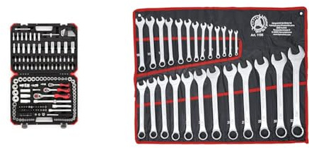 Gedore Red Steckschlüsselsatz, 172-teilig, Mit Umschaltknarre, Ratschen, Steckschlüssel und Bitsatz & BGS Diy 1198 | Maul-Ringschlüssel-Satz | 25-tlg. | SW 6-32 mm