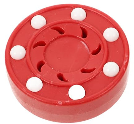 WESIEVYA Inline Skaten Feldhockeyball Eisball Hockeybälle Hockey Pucks Kleine Pucks Hockey Zubehör Eishockey Puck Eishockey Trainingsgeräte Übungs Pucks Rote Bauchmuskeln