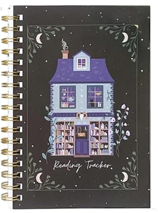 Filvczt Reading Tracker Journal Book Club Journal, kreativ anteckningsbok med romantiskt skivmaterial, kreativ design och 22,8 x 15,2 cm för bedömningar, studenter